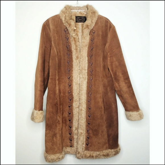 Guess Jackets & Blazers - Guess Vintage Genuine Leather Suede Long Coat